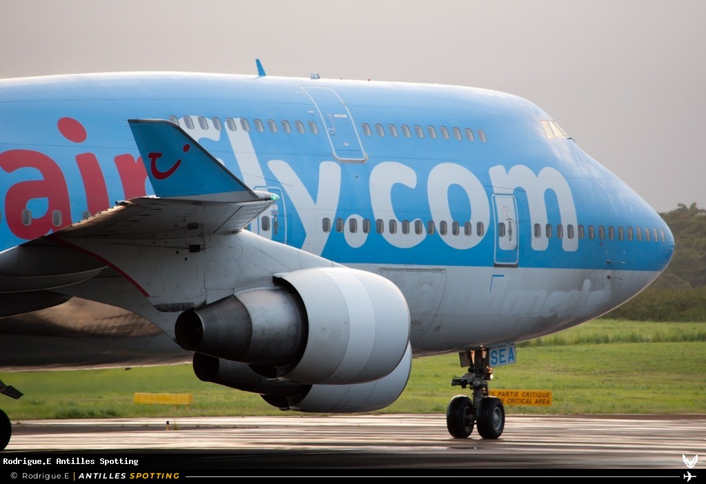 F-HSEA · Boeing 747-400, Corsairfly, Pointe-à-Pitre – Maryse Condé