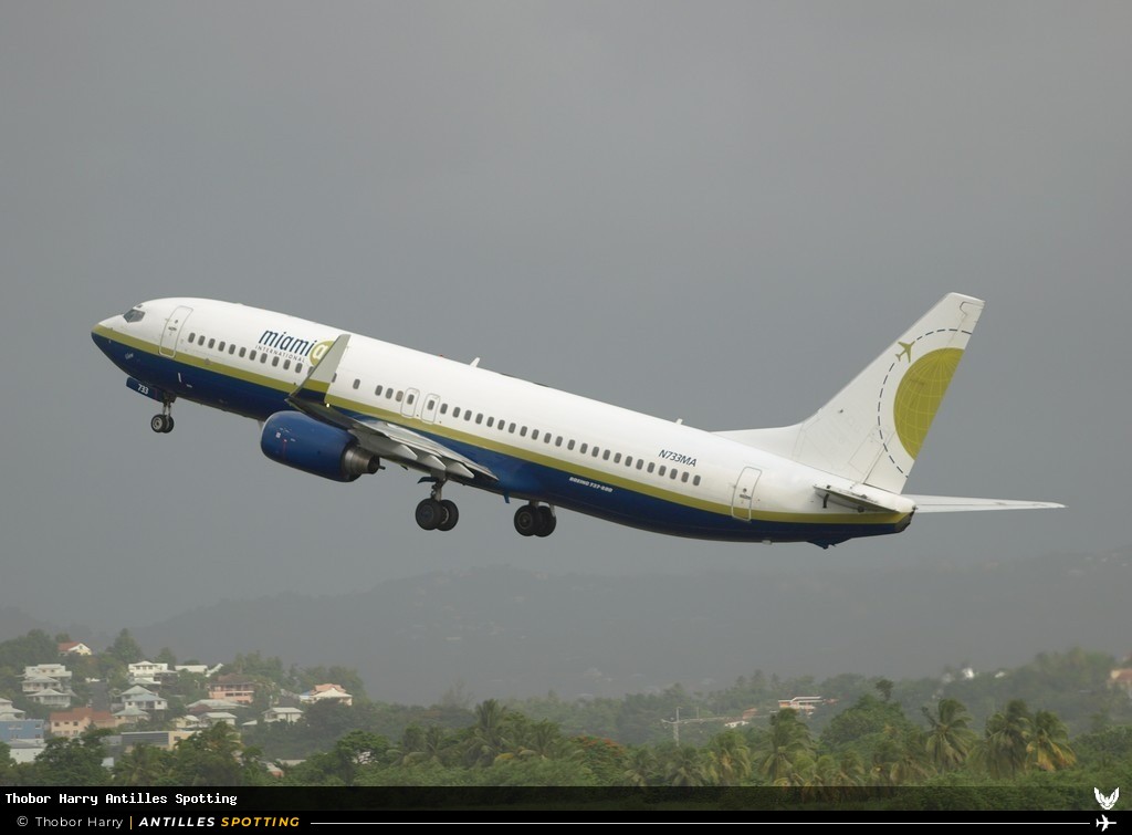 N733MA · Boeeing 737-81Q(WL), Miami Air, Martinique – Aimé Césaire