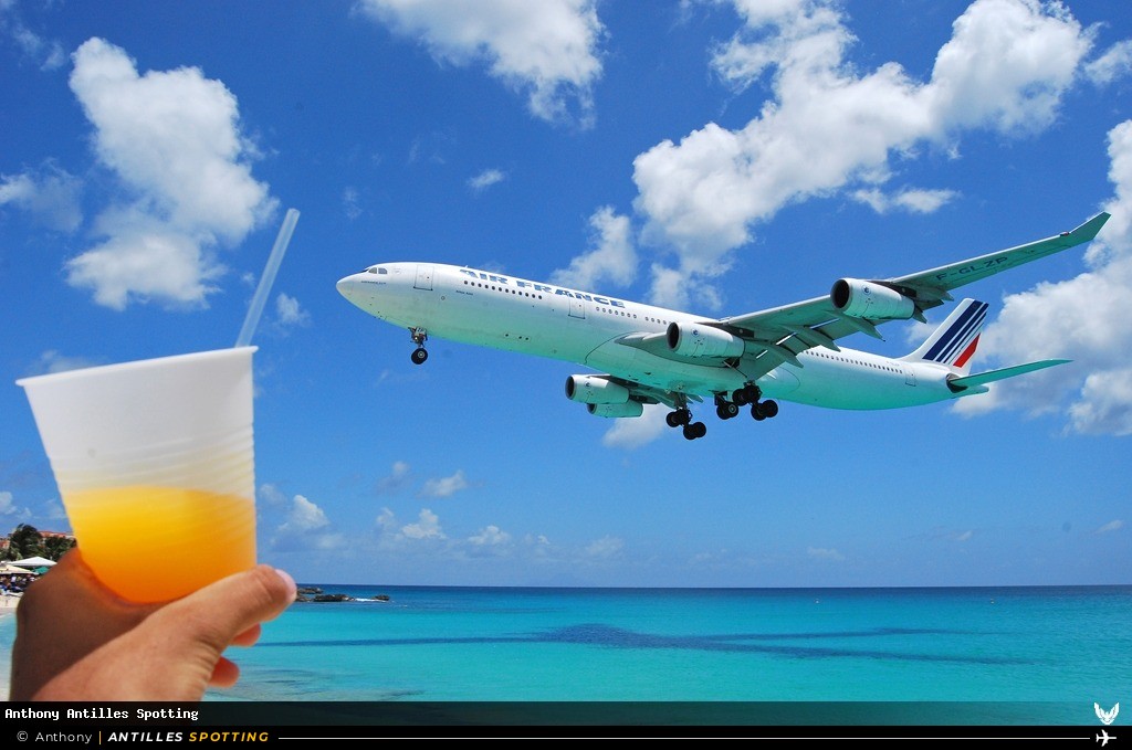 F-GLZP · Airbus A340-300, Air France, Sint Maarten – Princess Juliana