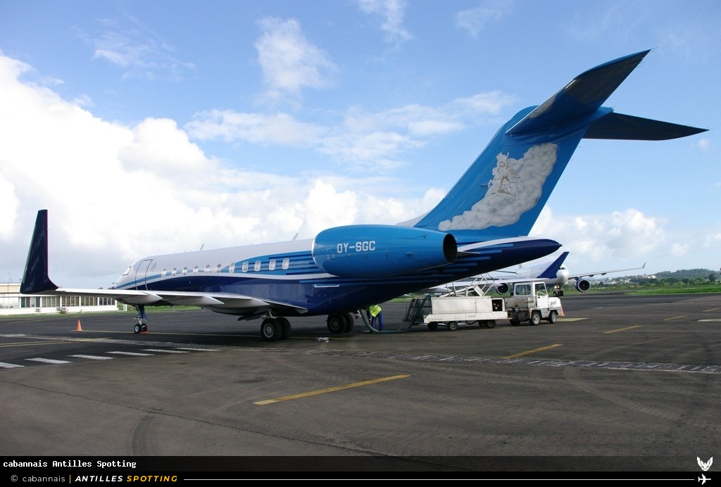 OY-SGC · Bombardier Global 5000, Execujet Europa AS, Martinique – Aimé Césaire