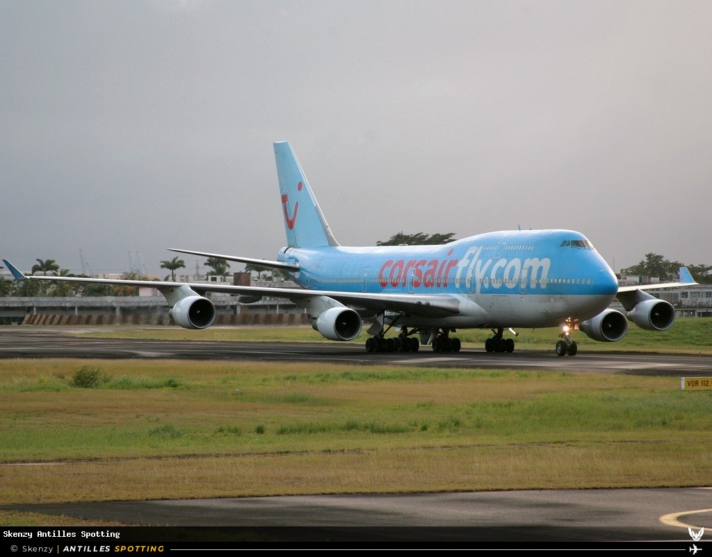 F-HSEA · Boeing 747-400, Corsairfly, Pointe-à-Pitre – Maryse Condé
