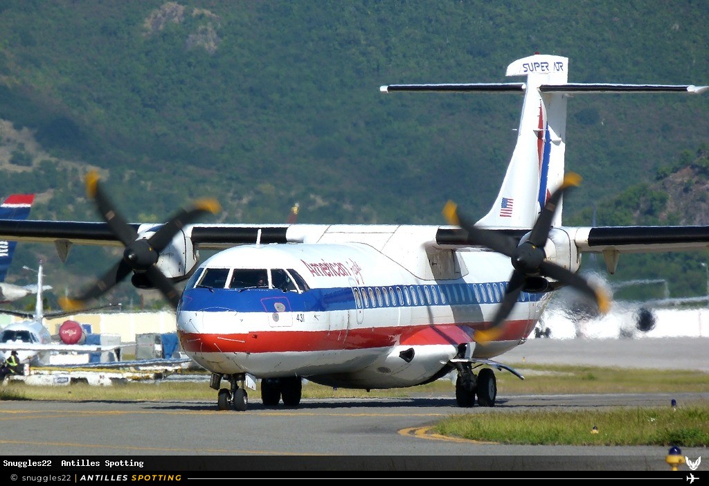 N431AT · ATR 72-200, American Eagle, Sint Maarten – Princess Juliana