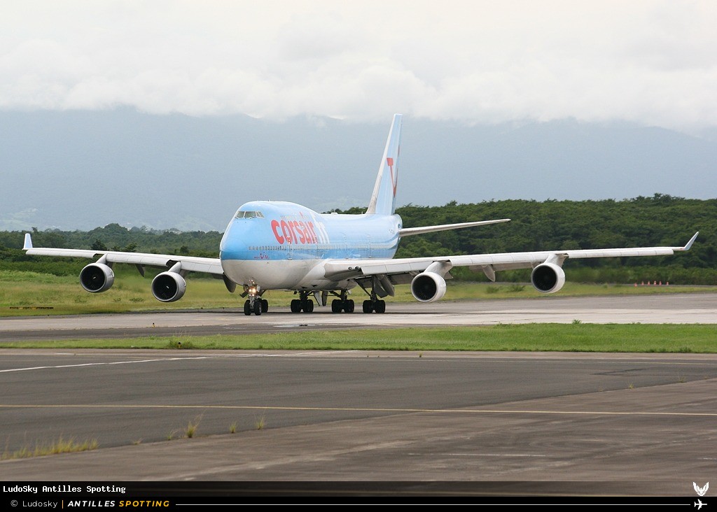 F-GTUI · Boeing 747-400, Corsairfly, Pointe-à-Pitre – Maryse Condé