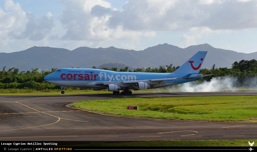 F-HSEX · Boeing 747-400, Corsairfly, Martinique – Aimé Césaire