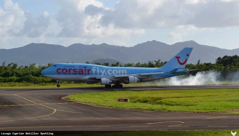 F-HSEX · Boeing 747-400, Martinique – Aimé Césaire