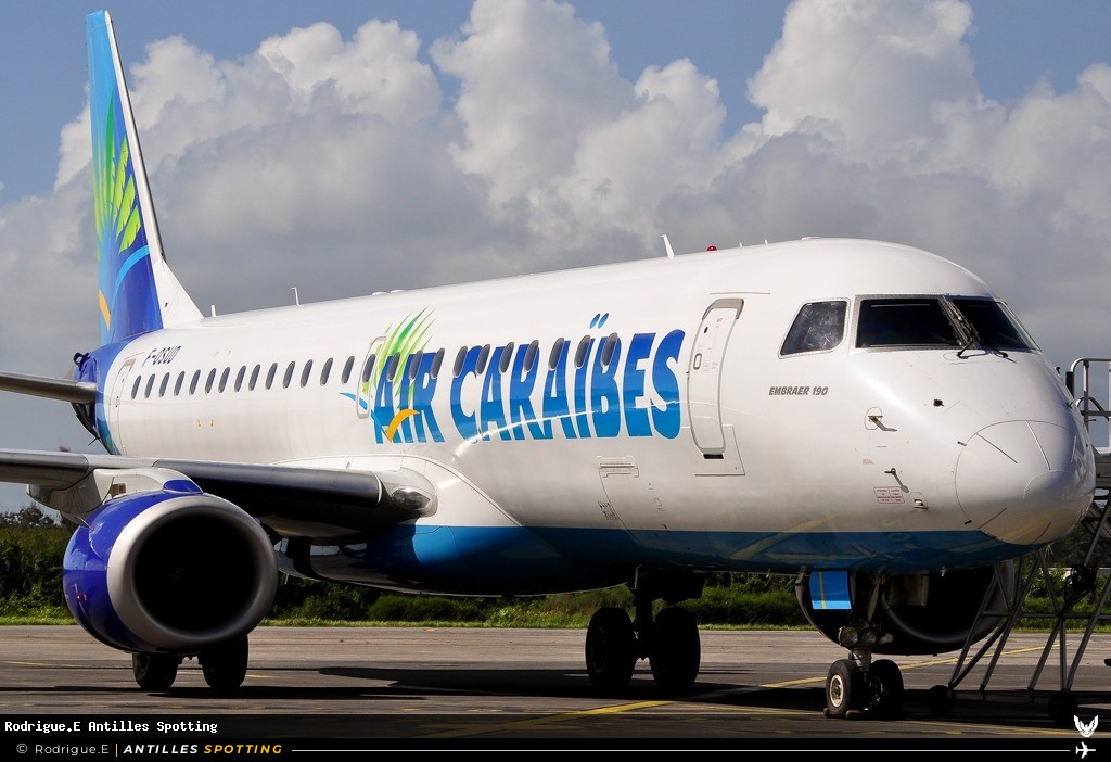 F-OSUD · Embraer E190, Air Caraïbes, Pointe-à-Pitre – Maryse Condé