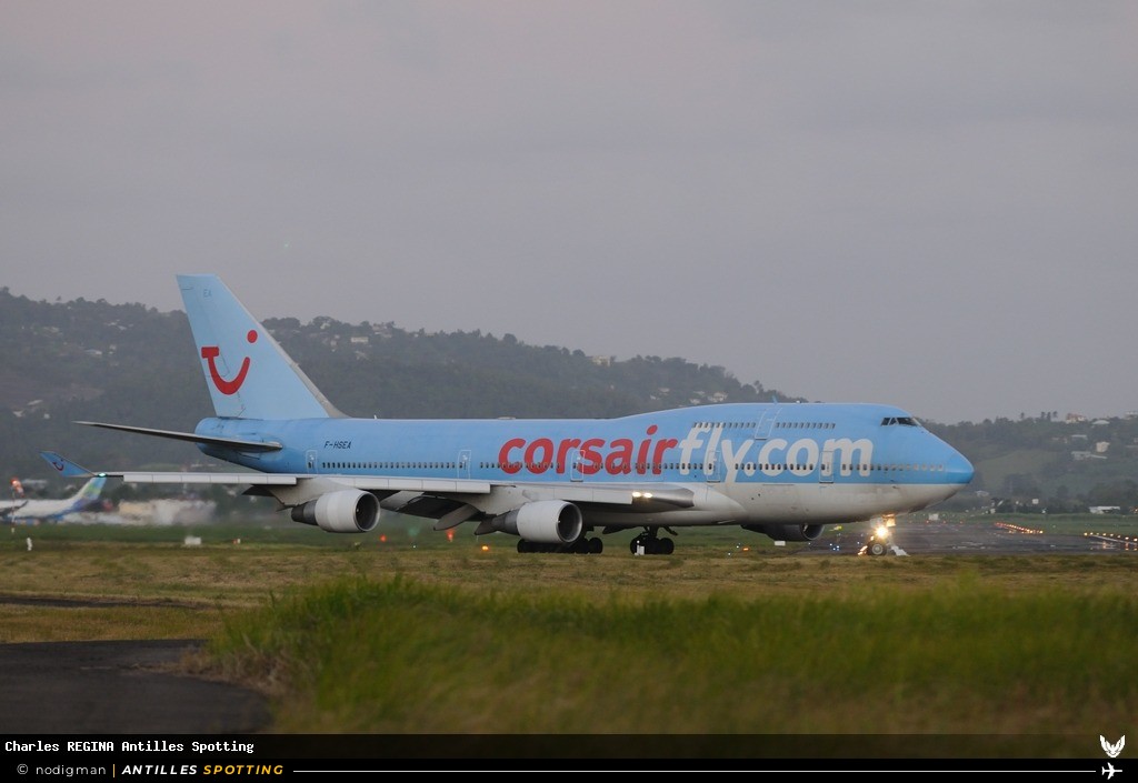 F-HSEA · Boeing 747-400, Corsairfly, Martinique – Aimé Césaire