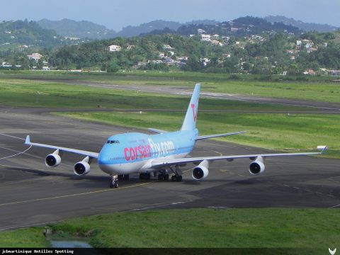 F-HKIS · Boeing 747-400, Martinique – Aimé Césaire
