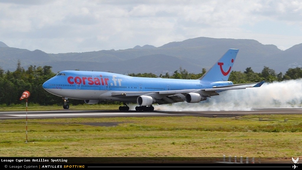 F-GTUI · Boeing 747-400, Corsairfly, Martinique – Aimé Césaire