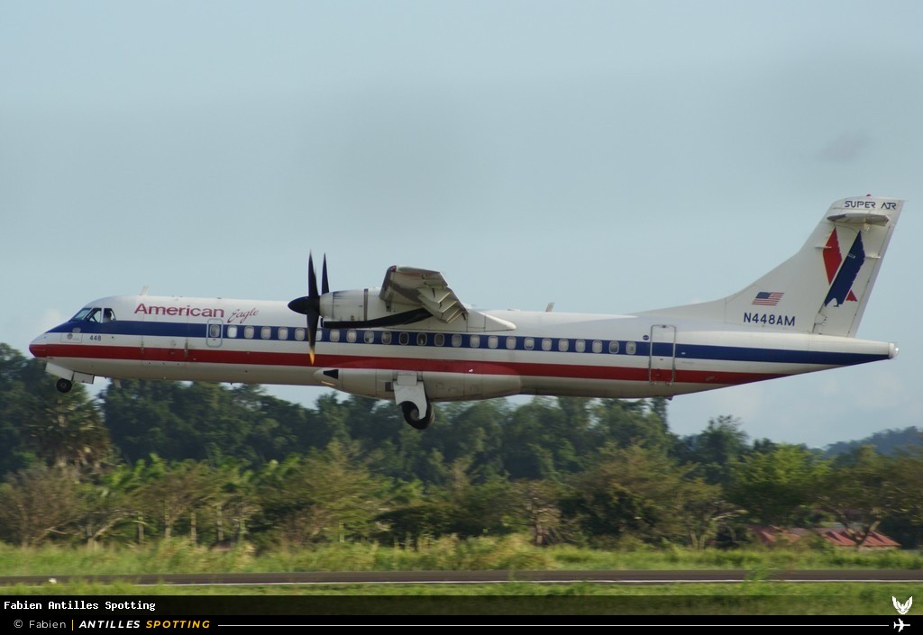 N448AM · ATR 72-200, American Eagle, Martinique – Aimé Césaire