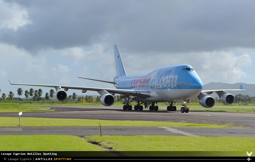 F-HKIS · Boeing 747-400, Corsairfly, Martinique – Aimé Césaire