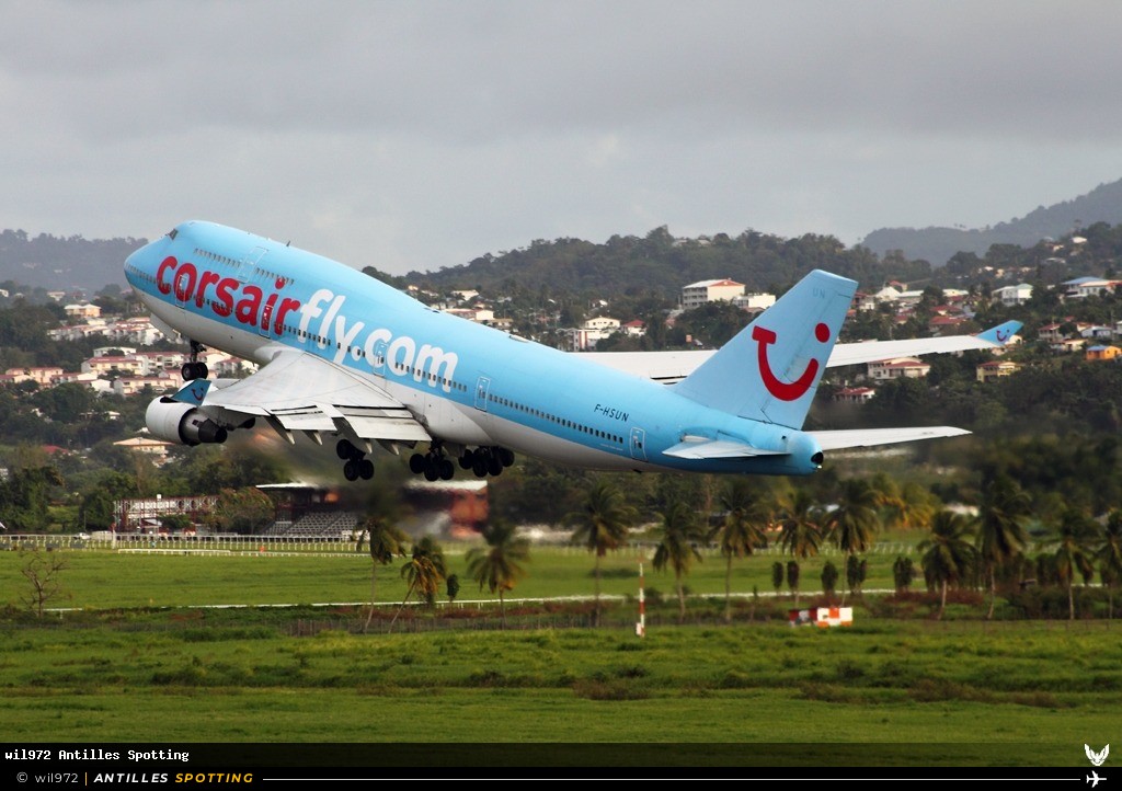 F-HSUN · Boeing 747-400, Corsairfly, Martinique – Aimé Césaire