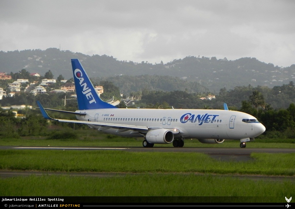 C-GDGQ · Boeing 737-800, CanJet, Martinique – Aimé Césaire
