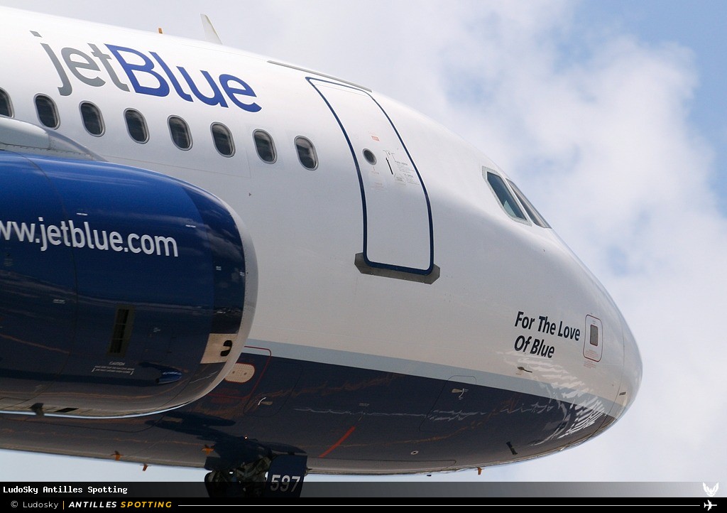 N597JB · Airbus A320, JetBlue, Sint Maarten – Princess Juliana