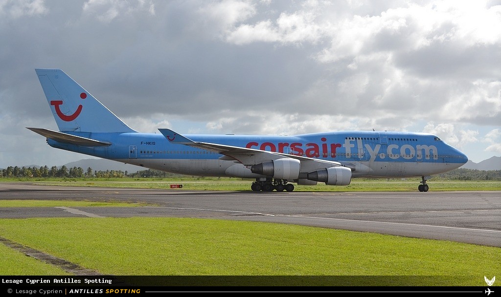 F-HKIS · Boeing 747-400, Corsairfly, Martinique – Aimé Césaire