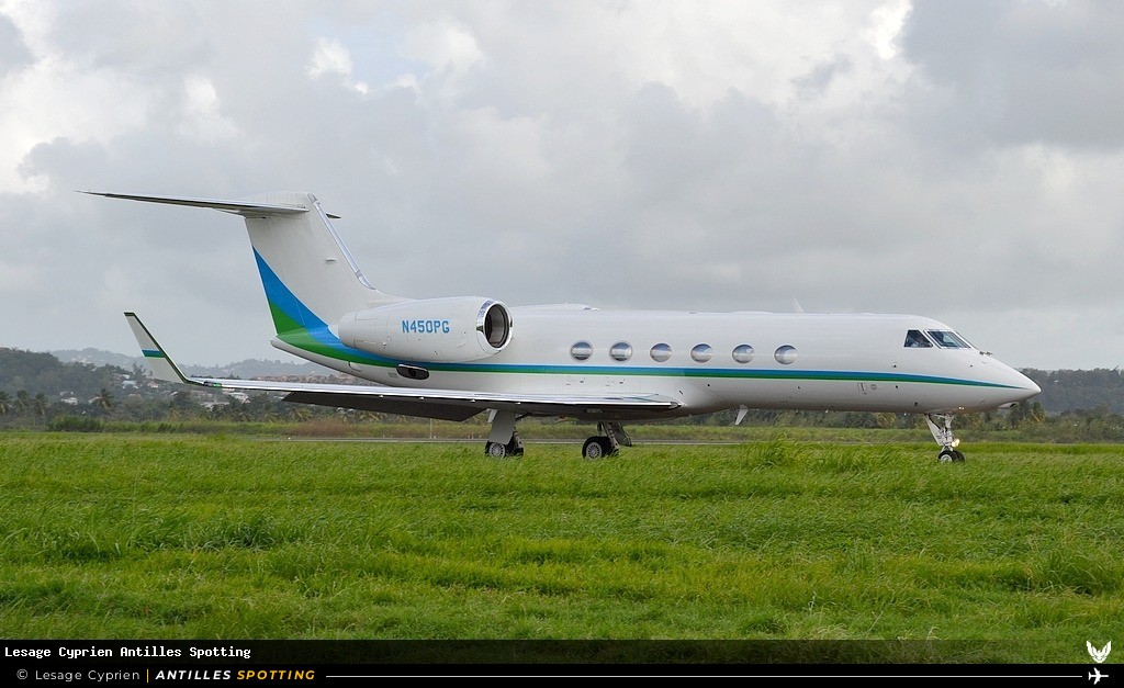 N450PG · Gulfstream GIV / G450, Privé, Martinique – Aimé Césaire
