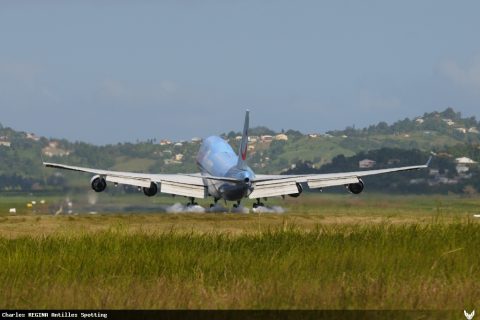 F-HSEA · Boeing 747-400, Martinique – Aimé Césaire