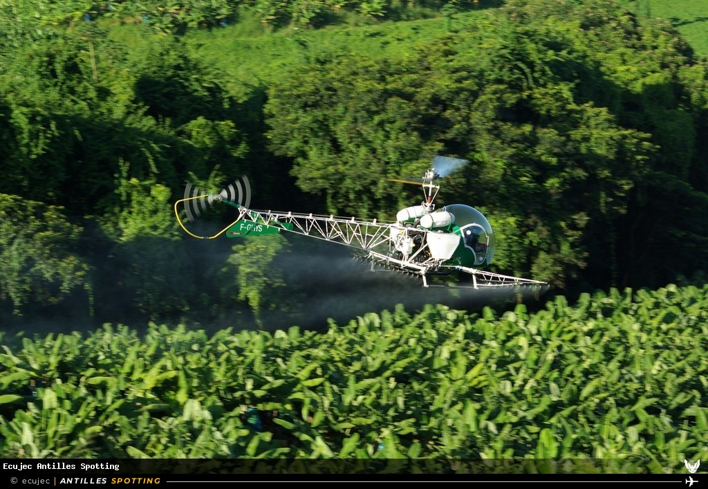 F-GHYS · Bell 47, Air Antilles Associés, Martinique – Aimé Césaire