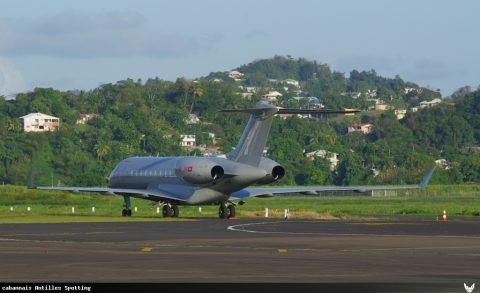 HB-JIH · Bombardier Global 5000, Martinique – Aimé Césaire