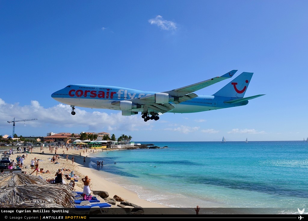 F-HSEX · Boeing 747-400, Corsairfly, Sint Maarten – Princess Juliana