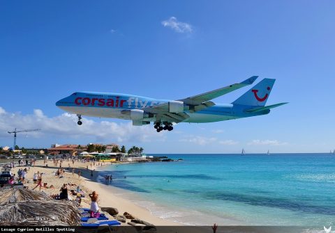 F-HSEX · Boeing 747-400, Sint Maarten – Princess Juliana
