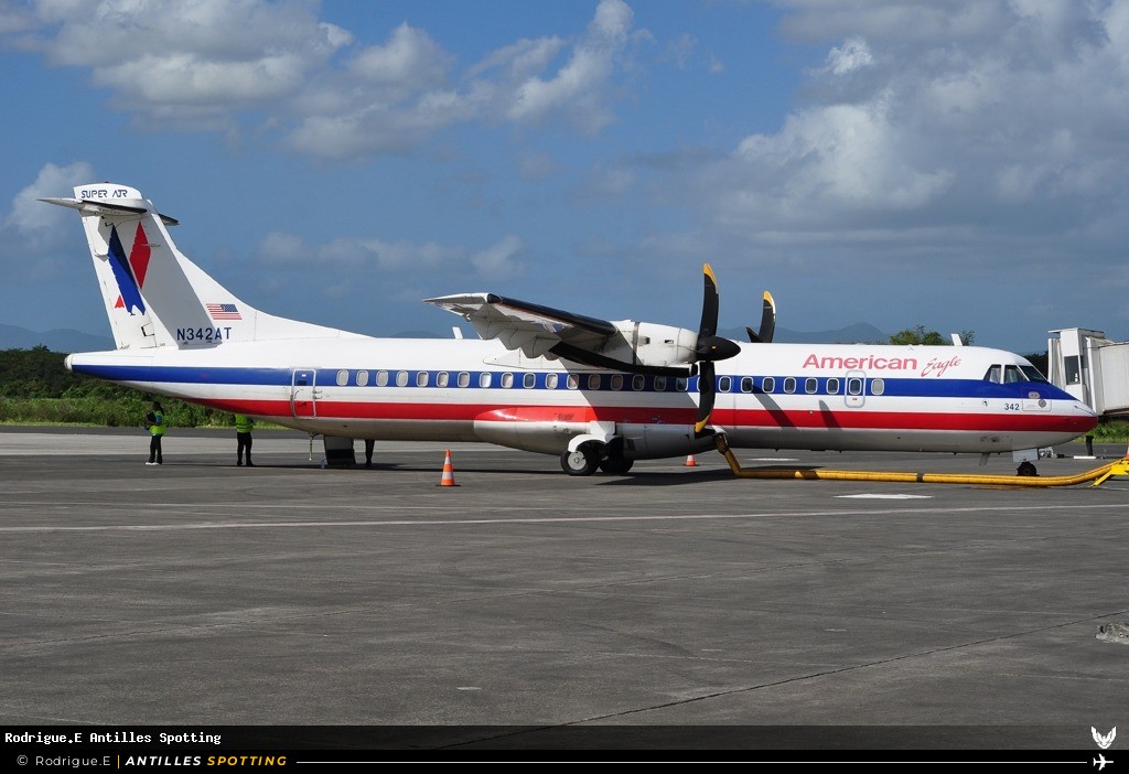 N342AT · ATR 72-200, American Eagle, Pointe-à-Pitre – Maryse Condé