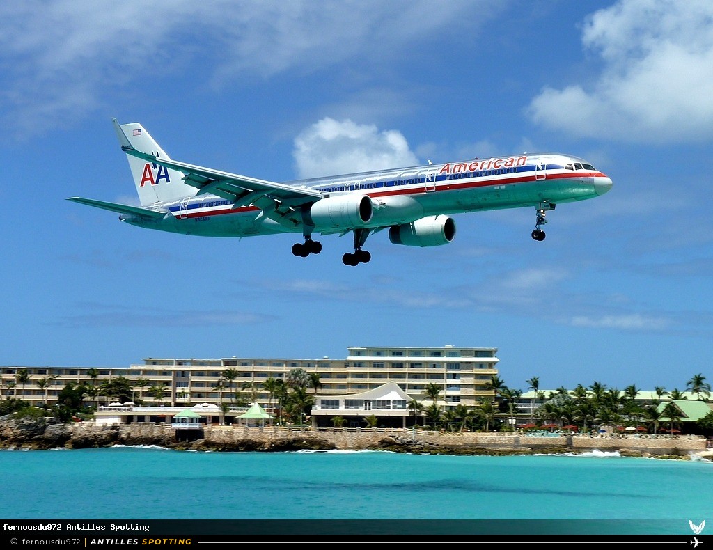N624AA · Boeing 757-200, American Airlines, Sint Maarten – Princess Juliana
