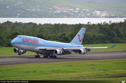 F-GTUI · Boeing 747-400, Martinique – Aimé Césaire