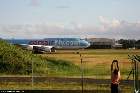 F-HSEX · Boeing 747-400, Pointe-à-Pitre – Maryse Condé