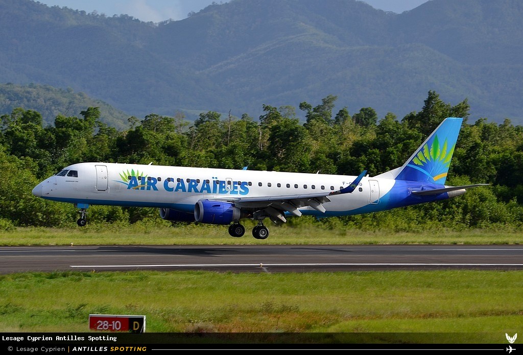 F-OSUD · Embraer E190, Air Caraïbes, Martinique – Aimé Césaire