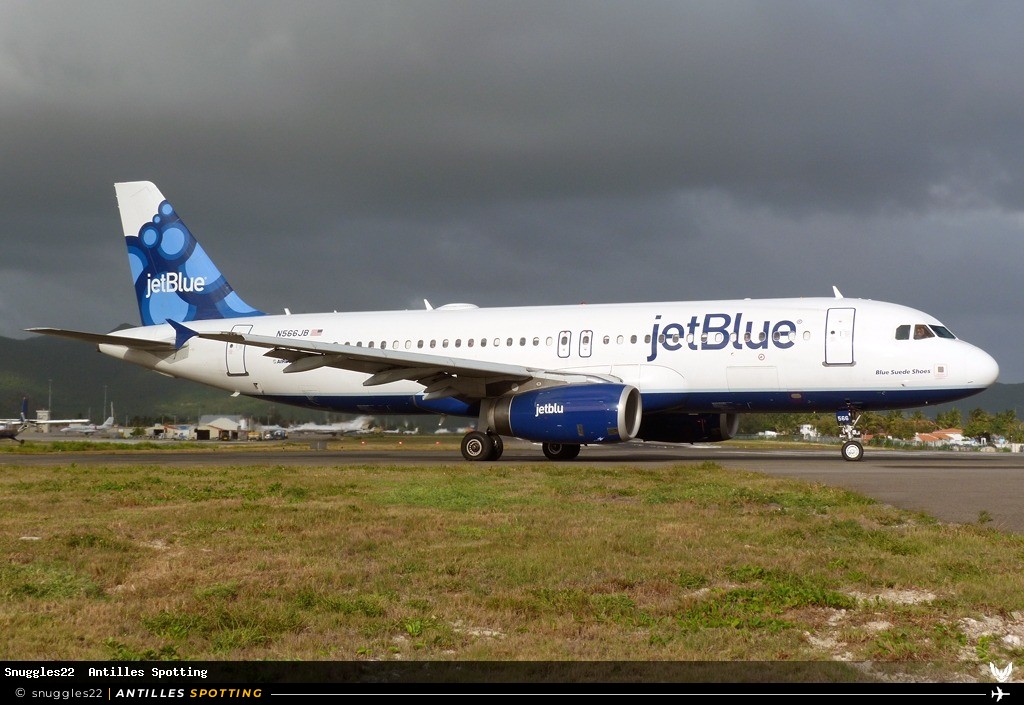 N566JB · Airbus A320, JetBlue, Sint Maarten – Princess Juliana