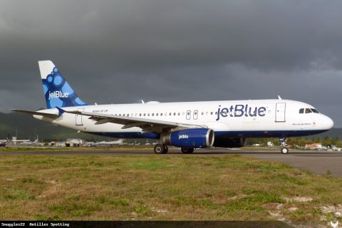 N566JB · Airbus A320, Sint Maarten – Princess Juliana