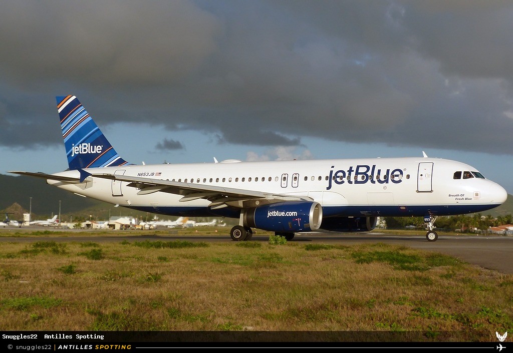 N653JB · Airbus A320, JetBlue, Sint Maarten – Princess Juliana