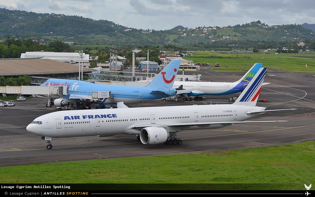 F-GSQO · Boeing 777-300ER, Air France, Martinique – Aimé Césaire