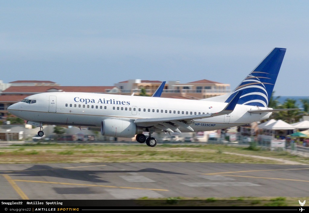 HP-1525CMP · Boeing 737-700, Copa Airlines, Sint Maarten – Princess Juliana