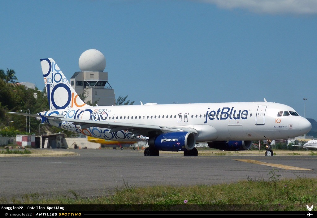 N569JB · Airbus A320, JetBlue, Sint Maarten – Princess Juliana