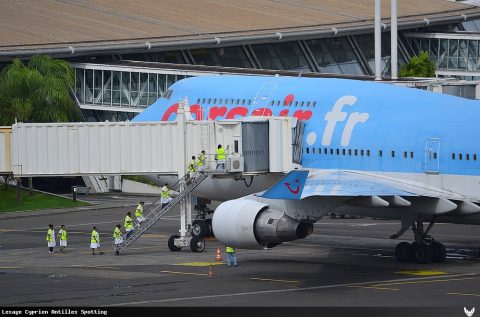 F-GTUI · Boeing 747-400, Martinique – Aimé Césaire