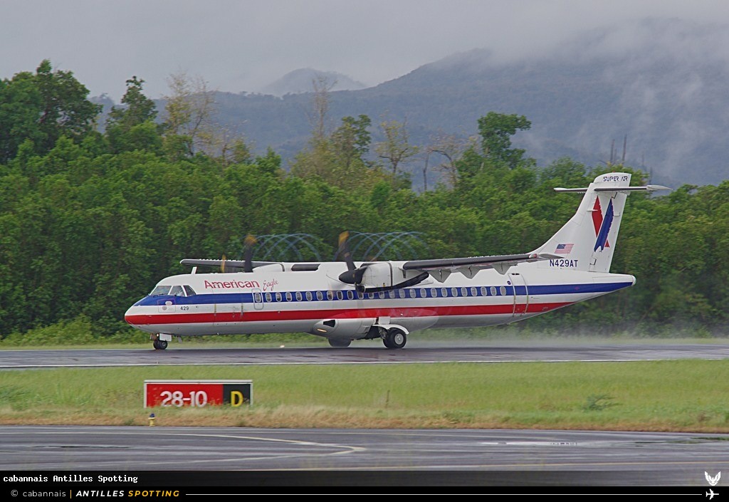 N429AT · ATR 72-200, American Eagle, Martinique – Aimé Césaire
