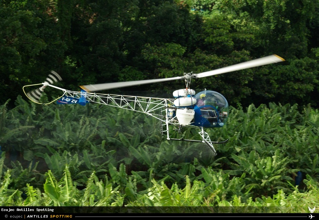F-GIZV · Bell 47, Air Antilles Associés, Martinique – Aimé Césaire