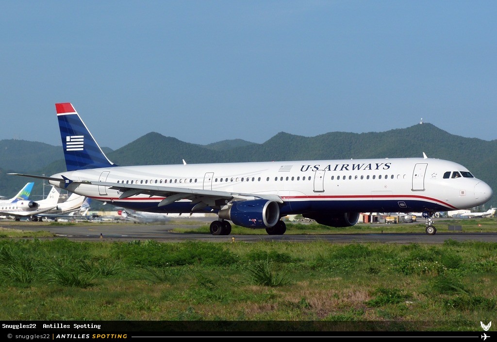 N176UW · Airbus A321, US Airways, Sint Maarten – Princess Juliana