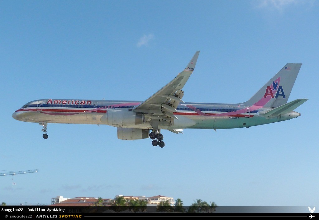 N664AA · Boeing 757-200, American Airlines, Sint Maarten – Princess Juliana