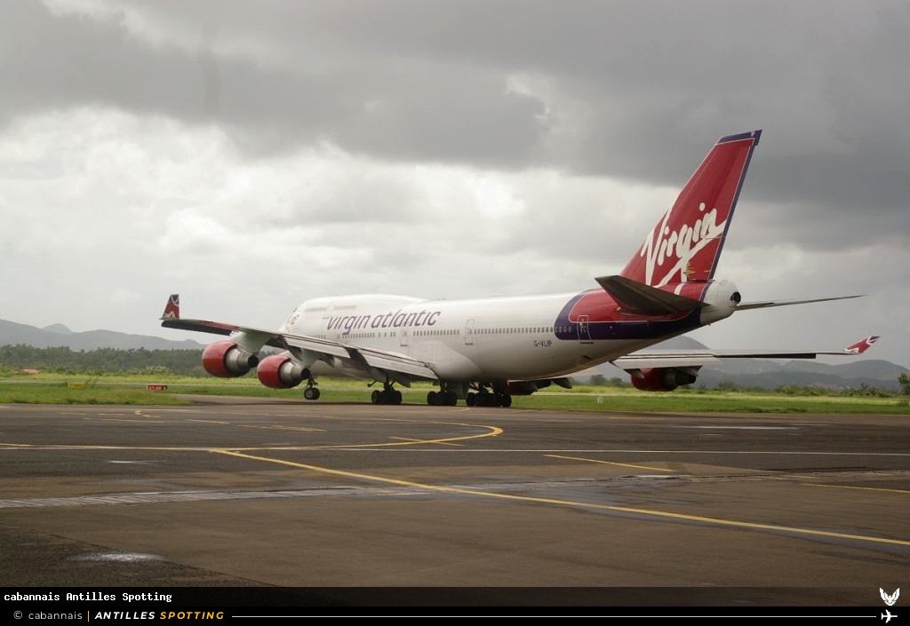 G-VLIP · Boeing 747-400, Virgin Atlantic, Martinique – Aimé Césaire