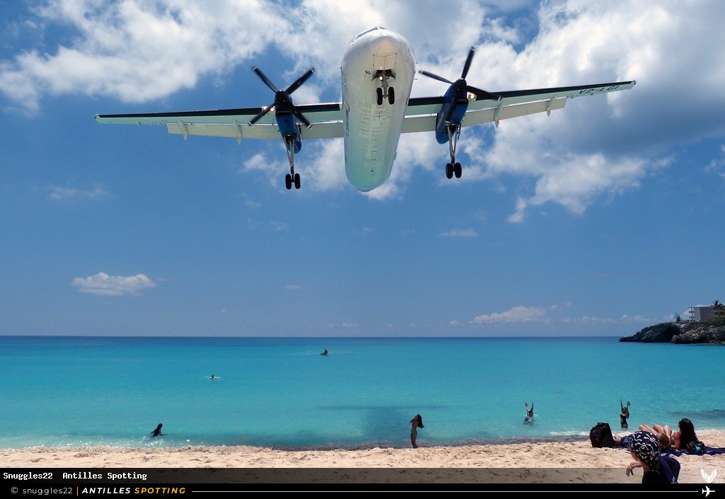 V2-LGI · De Havilland Canada Dash 8-300, Leeward Island Air Transport (LIAT), Sint Maarten – Princess Juliana