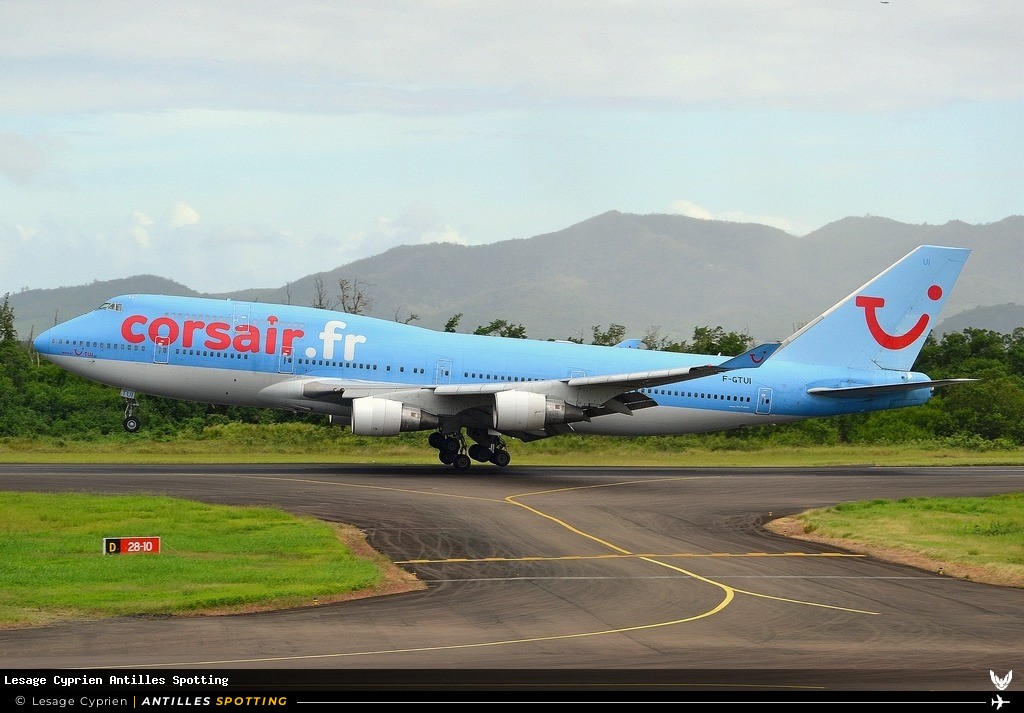 F-GTUI · Boeing 747-400, Corsairfly, Martinique – Aimé Césaire