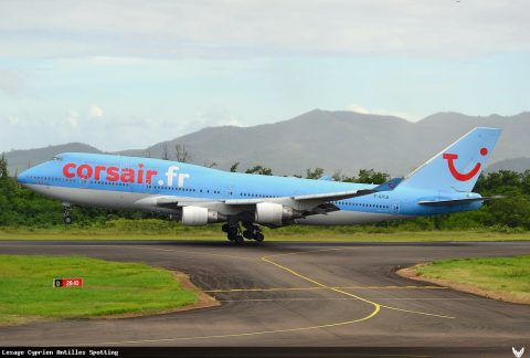 F-GTUI · Boeing 747-400, Martinique – Aimé Césaire