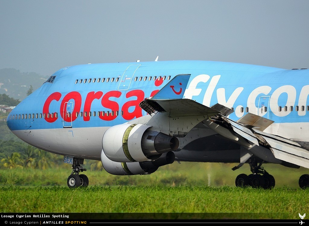 F-HSEX · Boeing 747-400, Corsairfly, Martinique – Aimé Césaire