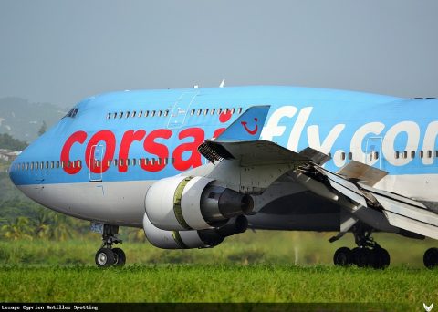 F-HSEX · Boeing 747-400, Martinique – Aimé Césaire