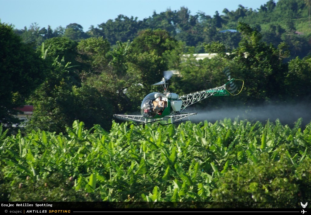F-GHYS · Bell 47, Air Antilles Associés, Martinique – Aimé Césaire