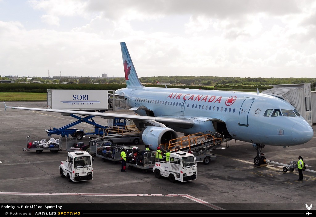 C-FYKC · Airbus A319, Air Canada, Pointe-à-Pitre – Maryse Condé