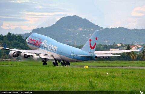 F-HSEX · Boeing 747-400, Martinique – Aimé Césaire